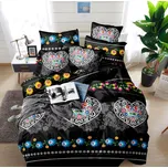 Povlečení z mikrovlákna PYRUS černé Rozměr povlečení: 2 ks 70 x 80 cm | 160 x 200 cm