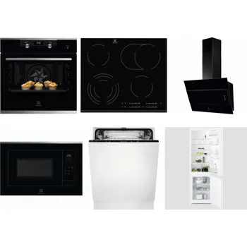 Set domácích spotřebičů ELECTROLUX KODEH70X + ELECTROLUX EHF6547FXK + ELECTROLUX LFV316K + ELECTROLUX LMS4253TMX + ELECTROLUX EEA27200L + ELECTROLUX LNT3LF18S