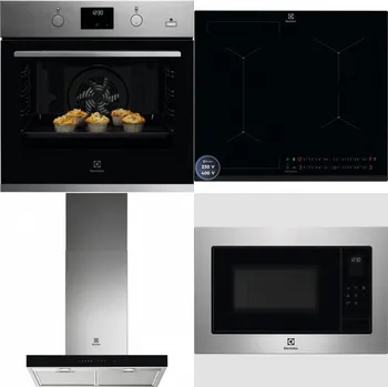 Set domácích spotřebičů ELECTROLUX KODGH70TX + ELECTROLUX EIS62449 + ELECTROLUX LFT766X + ELECTROLUX EMS4253TEX