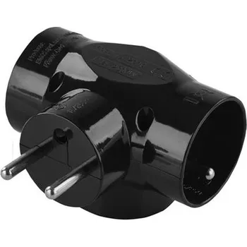 Elektroinstalační materiál Emos P0030 Rozbočovací zásuvka, černá