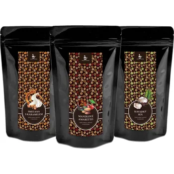 Káva SMETANA S KARAMELEM, MANDLOVÉ AMARETO, HAVAJSKÝ SEN