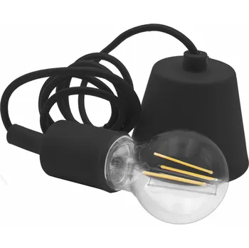 CENTURY SILIKONOVÝ ZÁVĚS FANTASY ČERNÝ pro LED žárovky délka 150cm E27 IP20 Visual Box