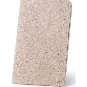 Zápisník TEAPAD SOFT. Poznámkový blok A6 s pružným krytem vyrobený z odpadu z čajových listů (65%) - Přírodní