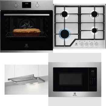 Set domácích spotřebičů ELECTROLUX KOFGH70TX + ELECTROLUX KGS6426SX + ELECTROLUX LFP326S + ELECTROLUX EMS4253TEX