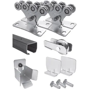 1. Sada pro pojezdovou bránu do 4 m průjezdu, černý „C“ profil