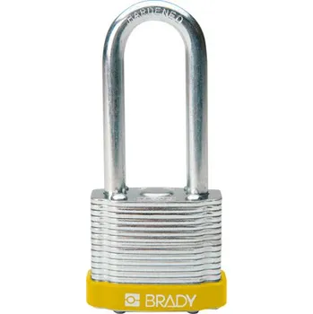 Visací zámek Ocelové zámky s 51 mm okem, žlutá, 6 ks