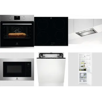 Set domácích spotřebičů ELECTROLUX KOFGH70TX + ELECTROLUX LIR60430 + ELECTROLUX LFG716X + ELECTROLUX EMS4253TEX + ELECTROLUX EEA27200L + ELECTROLUX LNT3LF18S
