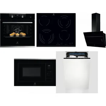 Set domácích spotřebičů ELECTROLUX KODEH70X + ELECTROLUX EHF6343FOK + ELECTROLUX LFV316K + ELECTROLUX LMS4253TMX + ELECTROLUX EEM23100L