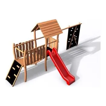 Dětské hřiště Playground System Dětská herní sestava IV. s houpacím mostem a šplháním