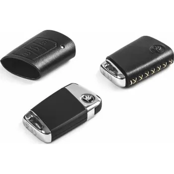 Autodoplněk Škoda Kodiaq I. a Superb III.: Kožený kryt klíčku (KESSY) Varianta: Béžové prošívání