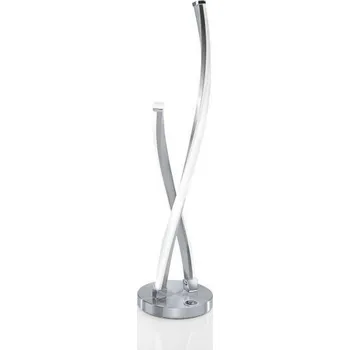 Lampička PAUL NEUHAUS LED stolní lampa barva ocel v zakřiveném designu 3000K PN 9141-55
