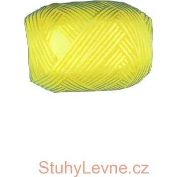 Stuha Stuha vázací RHODE ISLAND YELLOW žlutá 10mm x 20m (0,50Kč/m) (Stuha vázací polypropylénová, jednostranný potisk stříbrné pruhy)