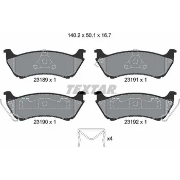 Brzdová destička Sada brzdových destiček, kotoučová brzda TEXTAR 2318902