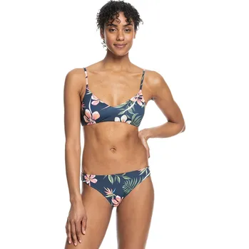 Dámské plavky plavky Roxy Into The Sun Athl Tri Set - BSP6/Mood Indigo Tropical Depht XS