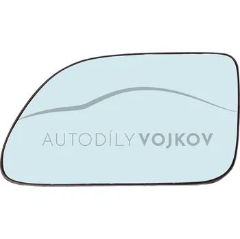 Auto zrcátko Levé sklo zpětného zrcátka s plastovým držákem vyhřívané - pro n Renault R19 1988 - 1992