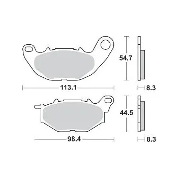 Brzda pro motocykl Brzdové destičky SBS přední YAMAHA MT-03 rok 16-22, 24-25