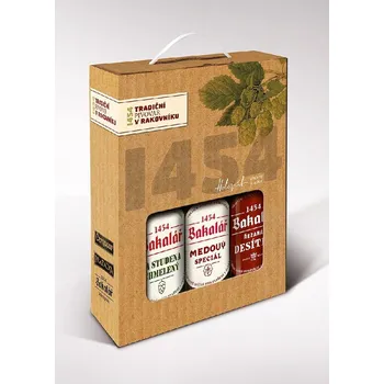 Pivo BAKALÁŘ MIX Pack 3 x 0,5l /sv.lež.chm.+med.+řez./ sklo