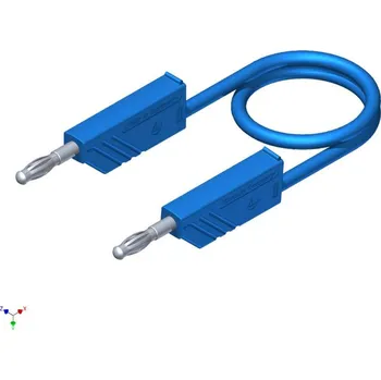 Měřicí kabel SKS Hirschmann CO MLN 100/2,5 měřicí kabel lamelová zástrčka 4 mm lamelová zástrčka 4 mm 1.00 m modrá 1 ks