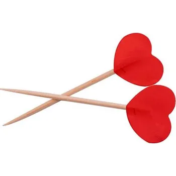 Párátko a napichovátko Folat Napichovátko červené srdíčko 50 ks