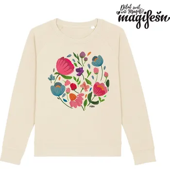 Dámská mikina Magifešn Dámská mikina - Louka Barva: Světle šedá, Velikost: L