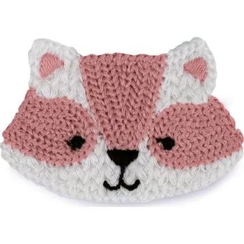 Látková záplata Textilní aplikace - mýval - pudrový