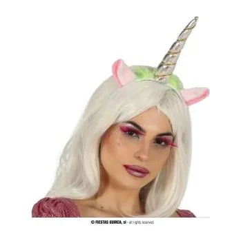 Karnevalový doplněk Čelenka JEDNOROŽEC / UNICORN - stříbrná