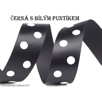 Stuha Stuha * Mašle š. 2,2cm černá puntík