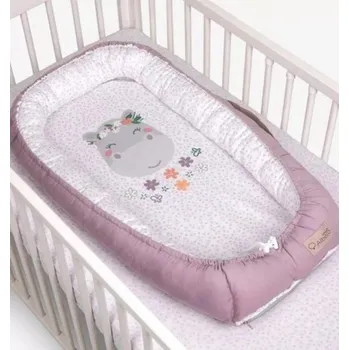 Hnízdečko pro miminko Albero Mio Hnízdečko Animals&Love HIPPO - fialové