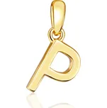 JVD Stříbrný pozlacený přívěsek - písmenko P SVLP0948XH2GO0P