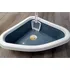 Toaleta pro kočku Stefanplast Sprint Corner s okrajem 14 x 56 x 40 cm modrá