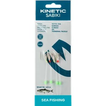 Volný čas Kinetic Návazec Sabiki Royal 4ks Barva: Fishskin/Red Glow, Velikost háčku: #4