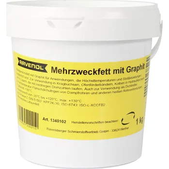 Plastické mazivo RAVENOL MEHRZWECKFETT GRAPHIT 1KG (Grafitové víceúčelové mazivo)