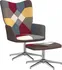 Křeslo Relaxační křeslo se stoličkou 328190 ocel/textil patchwork
