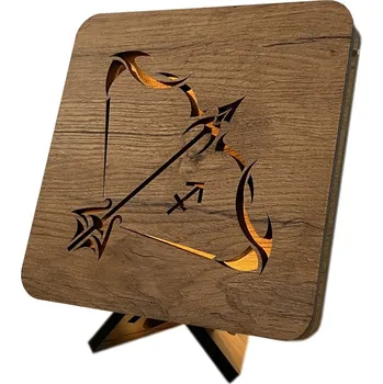 Lampička Li-Go Znamení "Střelec" lampa 19x19cm provedení povrchu: dub