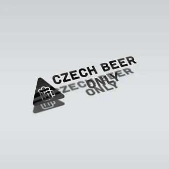 Samolepicí dekorace na vozidlo Samolepka Czech Beer Only - 20x4,4 , 2