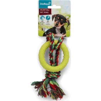 Hračka pro psa ZooRoyal házecí lano s kroužkem