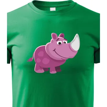 Chlapecké tričko Dětské triko Nosorožec, Barva Zelená, Velikost 110 cm/4 roky, Canvas Dětské tričko Bezvatriko.cz 1724