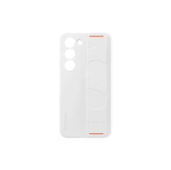 Pouzdro na mobilní telefon S23 Silikonový zadní kryt s poutkem White