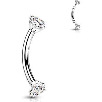 Piercing Šperky4U Piercing do obočí TITAN, barva: čirá - TIT1131C-12123