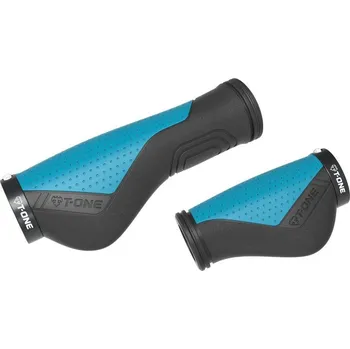grip T-ONE gripy Ripple Ergo 1lock 130/90 mm (černá/modrá)