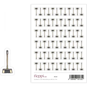 samolepka Fleppi Samolepky Koště