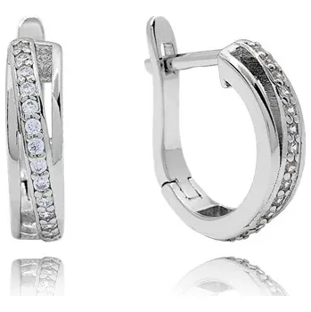 Šperk Stříbrné naušnice se zirkony JMAS0118SE00