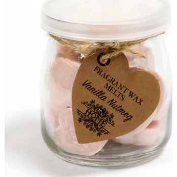 Vonné Vosky - VANILKA A MUŠKÁTOVÝ OŘECH 16 ks/sklenice (80g) (Sojové Vonné Vosky - Vanilka a Muškátový ořech 16 ks)