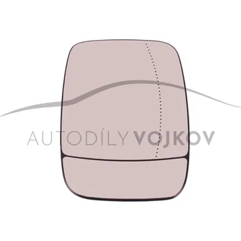 Auto zrcátko Pravé sklo zpětného zrcátka s plastovým držákem ORIGINAL Renault Trafic III 2014 -