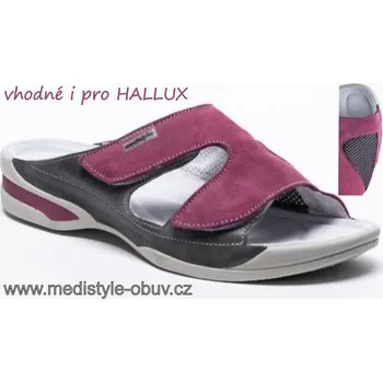 Dámská obuv MEDISTYLE OLDŘIŠKA 2O-E15/3/TL/H pantofel FIALOVÝ HALLUX vel.35-42, fialová - 38