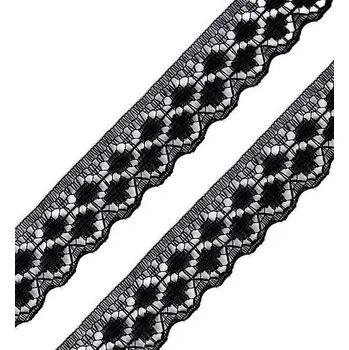 Krajka L2658 Silonová krajka 20mm - Černá