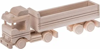 Dřevěná hračka Dřevěný kamion s návěsem