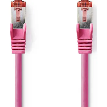 Síťový kabel Nedis síťový kabel S/FTP CAT6, zástrčka RJ45 - zástrčka RJ45, 15 m, růžová (CCGP85221PK150)