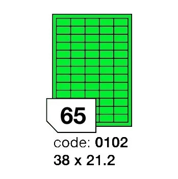 Samolepící etiketa Samolepící etikety Rayfilm Office 38x21,2 mm 100 archů, matně zelená, R0120.0102