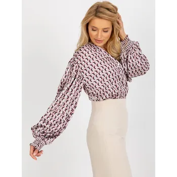 Dámská košile Dámská košile LK KS 509017 1.97 bílá a růžová - FPrice L/XL